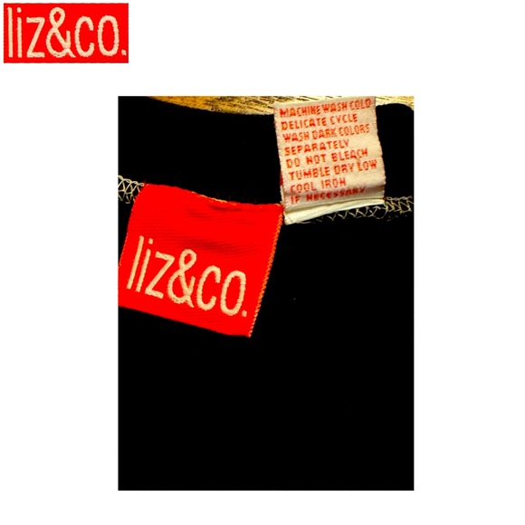 NEW LIZ & CO. Black & White Stitched Shirt - Size Small - Picture 5 of 6